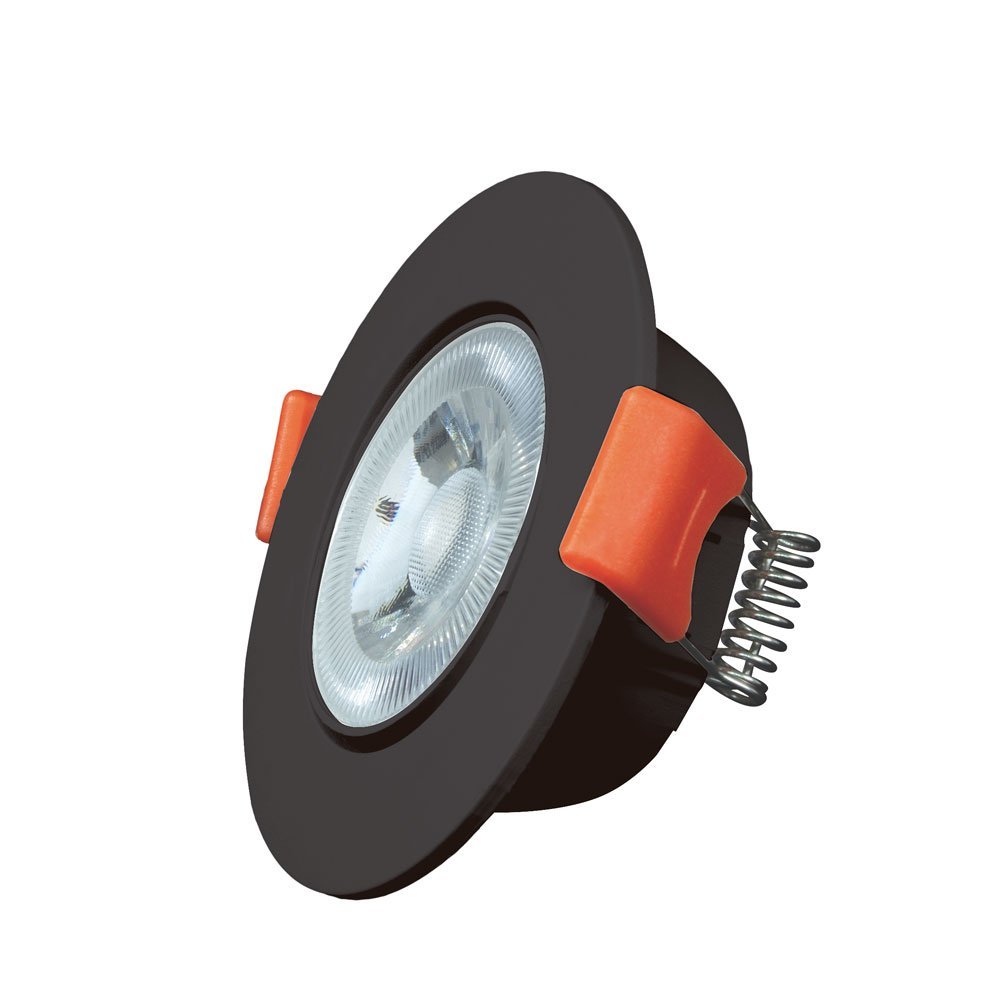 Spot Preto Embutir De Led 5w Redondo Direcional Bivolt - 7