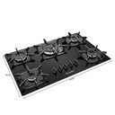 Ver imagem 7 de Cooktop Mueller 5 Bocas Vidro Preto Tripla Chama Bivolt 601270003