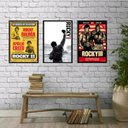 Ver imagem 1 de Kit 3 Quadros Decorativos Rocky Balboa lutas 24x18cm - com Vidro:madeira Preta