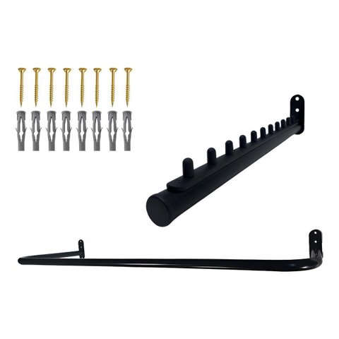 Cabideiro Arara 1 Metro Closet + Rt Organizador de Cabides 40cm Reforçado Estilo Moderno Aço