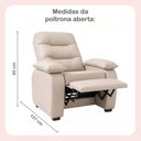 Ver imagem 6 de Poltrona de Amamentação Retrátil e Reclinável para Quarto de Bebê Pés Madeira Maciça Soninho