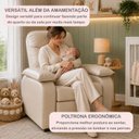 Ver imagem 5 de Poltrona de Amamentação Retrátil e Reclinável para Quarto de Bebê Pés Madeira Maciça Soninho