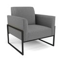 Ver imagem 4 de Sofá Namoradeira com 2 Poltronas Base Industrial Alta Preto Marisa Linho Grafite A26 D03 - D\'rossi