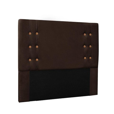 Cabeceira Gênova para Cama Box Solteiro 90 Cm Suede - D’Rossi Cor Café