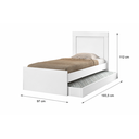 Ver imagem 2 de Cama Solteiro com Cama Auxiliar Modelo Bibox para Quarto Infantil e Juvenil:Branco