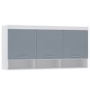 Ver imagem 1 de Armário Aéreo Maleiro Modulado 165cm 3 Portas Alpes Luciane Móveis