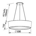 Ver imagem 3 de Lustre Pendente Newline Circle SN10155 E27 Bivolt Preto