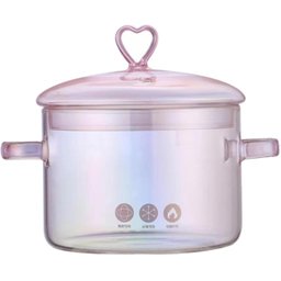 Panela Caçarola de Vidro Coração 1,5 Litros - 1