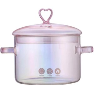 Panela Caçarola de Vidro Coração 1,5 Litros