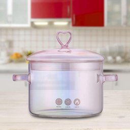 Panela Caçarola de Vidro Coração 1,5 Litros - 3