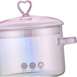 Panela Caçarola de Vidro Coração 1,5 Litros - 2