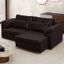 Ver imagem 1 de Sofá Retrátil para Sala de Estar 3 Lugares 215cm Riza S03 Couro Vinho - Lyam Decor