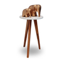 Ver imagem 1 de Mesa de Canto de Sala e Apoio Lateral Eiffel Branca - Demoglass