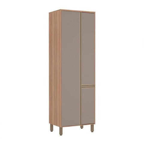 Armário Torre Luciane Yara Despenseiro 3 Portas 70Cm Vanilla