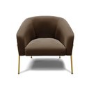 Ver imagem 3 de Cadeira Sala de Jantar Pé de Ferro Dourado Kit 2 Stella Suede D03 - D'Rossi Cor Marrom