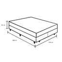 Ver imagem 4 de Cama Box Baú Casal Bipartido 138 Suede Cinza com Colchão De Espuma - D33 Ortobom ISO 100 60x138x188