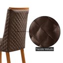 Ver imagem 5 de Mesa de Jantar Copper 120cm Tampo MDF Vidro Canto Copo com 4 Cadeiras Yasmin