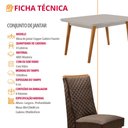 Ver imagem 7 de Mesa de Jantar Copper 120cm Tampo MDF Vidro Canto Copo com 4 Cadeiras Yasmin
