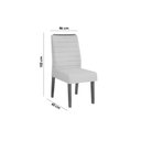 Ver imagem 6 de Conjunto: Mesa Sala Jantar Itália C/ Tampo Madeirado C/ Vidro Curvo 136x136cm e 6 Cadeiras Ondina