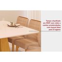Ver mais imagens de Conjunto: Mesa Sala Jantar Itália C/ Tampo Madeirado C/ Vidro Curvo 136x136cm e 6 Cadeiras Ondina