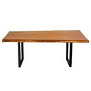 Ver imagem 2 de Mesa de Jantar Gourmet 6 Pessoas 230cm x 115cm Madeira Natural Maciça Cor:Madeira Natural