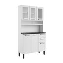 Ver imagem 3 de Cozinha de Aço Compacta 6 Portas 2 Vidro Branco Bertolini