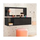 Ver imagem 5 de Penteadeira Suspensa Joy Com Espelho E Painel Preto