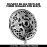 Chuveiro em Abs Circolare 125mm Cromado com Braço Big Obra - 3