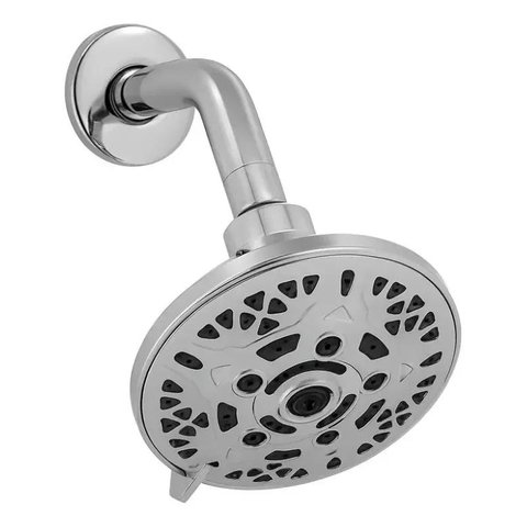 Chuveiro em ABS Circolare 125mm Cromado com Braço Big Obra