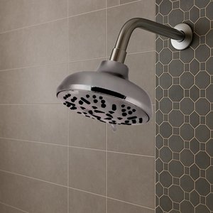 Chuveiro em Abs Circolare 125mm Cromado com Braço Big Obra