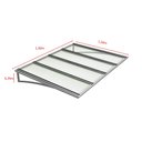 Ver imagem 2 de Toldo Fixo Policarbonato Alveolar Cristal - 1,50m X 1,20m - Estrutura Branca