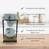 Kit Coador Porcelana C/ Suporte Ferro e Caneca 250ml - Lavanda - 3