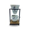 Kit Coador Porcelana C/ Suporte Ferro e Caneca 250ml - Lavanda - 1
