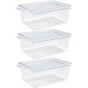 Ver imagem 1 de Kit 3 Organizadores de Geladeira com Tampa 660ml Cozinha Multiuso Frutas Transparente Uz