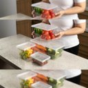 Ver imagem 2 de Kit 3 Organizadores de Geladeira com Tampa 660ml Cozinha Multiuso Frutas Transparente Uz