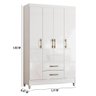Guarda Roupa Paraty 111cm 4 Portas Branco Moval - 2