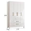 Ver imagem 2 de Guarda Roupa Paraty 111cm 4 Portas Branco Moval