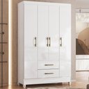 Ver imagem 1 de Guarda Roupa Paraty 111cm 4 Portas Branco Moval