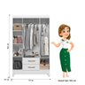 Guarda Roupa Paraty 111cm 4 Portas Branco Moval - 3