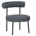 Ver imagem 5 de Kit 2 Poltronas Moma Fratini Assento e Encosto Revestidos em Linho Rústico Grafite Aço Preto