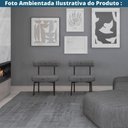 Ver imagem 6 de Kit 2 Poltronas Moma Fratini Assento e Encosto Revestidos em Linho Rústico Grafite Aço Preto