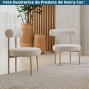 Ver mais imagens de Kit 2 Poltronas Moma Fratini Assento e Encosto Revestidos em Linho Rústico Grafite Aço Preto