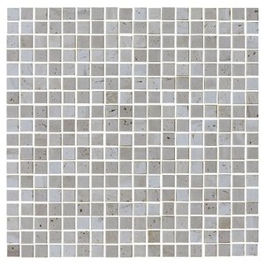 Pastilha de Pedra Natural Travertino 1,5x1,5 Placa 30x30cm - 1314004006