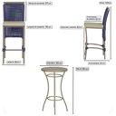 Ver imagem 2 de Mesa Bistrô e 2 Banquetas Roma Fendi Corda Náutica Estofado 7 Trama Original