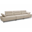 Ver imagem 7 de Sofá 5 Lugares para Sala Living 351cm Modular Pés Industrial Oslo L06 Couro Bege Areia - Lyam