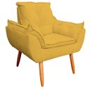 Ver imagem 4 de Poltrona Decorativa Opala Pés Palito Sued Amarelo - Kimi Design