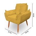 Ver imagem 5 de Poltrona Decorativa Opala Pés Palito Sued Amarelo - Kimi Design