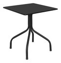 Ver imagem 7 de Jogo Mesa 70x70 Preta para Sorveterias e Restaurantes com 4 Cadeiras Iso Azul