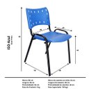 Ver imagem 5 de Jogo Mesa 70x70 Preta para Sorveterias e Restaurantes com 4 Cadeiras Iso Azul