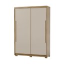 Ver imagem 2 de Guarda Roupa Inter - 2 Portas Correr 3 Gavetas - 100 MDF - Vl:Nature/Fendi